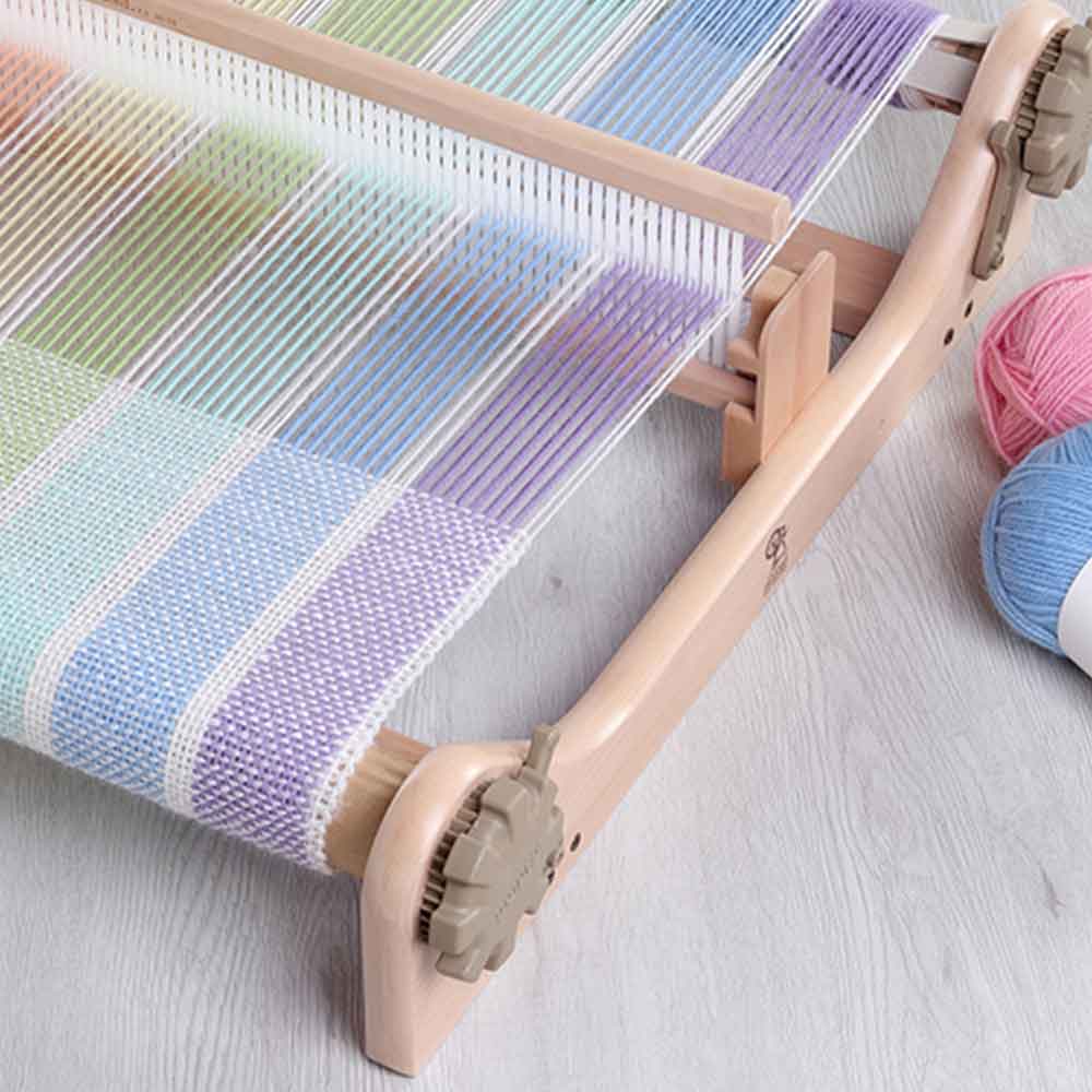 Ashford Rigid Heddle (RH) — métier à peigne envergeur 40, 60, 80 et 120 cm avec accessoires compatibles, disponible chez Tisse et File