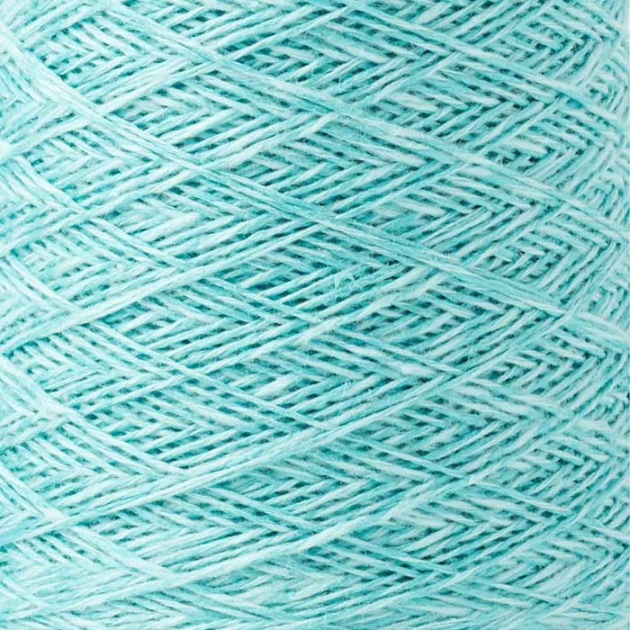 Close-up of Duet cotton/linen yarn – color Artic, showing fiber texture and blend