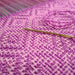 Close-up of Julietta Shadow Weave scarf fabric on a 4-shaft loom