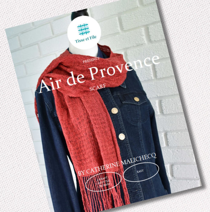 Air de Provence lace scarf weaving pattern cover for a 4-shaft loom