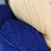 Annabelle scarf weaving kit yarn colors in chamois and royal