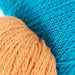 Annabelle scarf weaving kit yarn colors in turquoise and citrouille