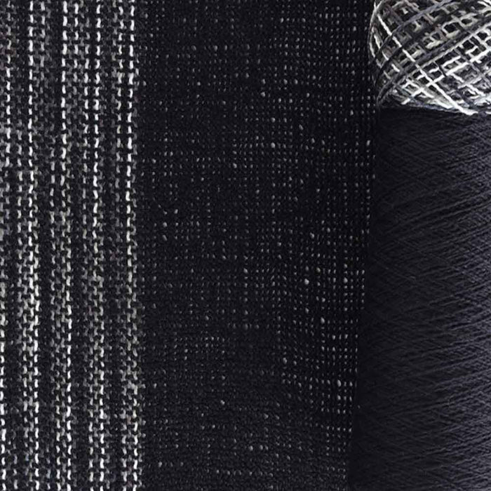 Ashford Caterpillar Cotton Scarf Kit – Monochrome with Black colourway