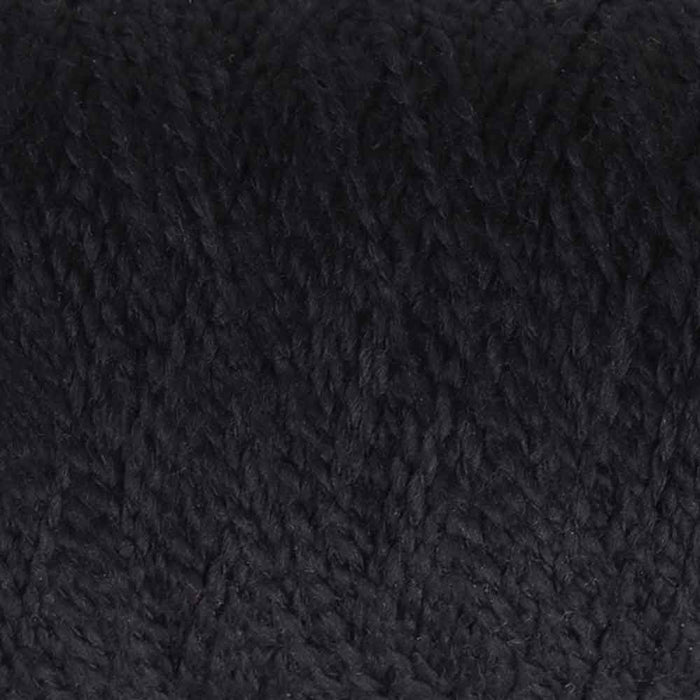 Ashford Caterpillar Yarn in solid black, showing the thick-and-thin textured cotton blend.