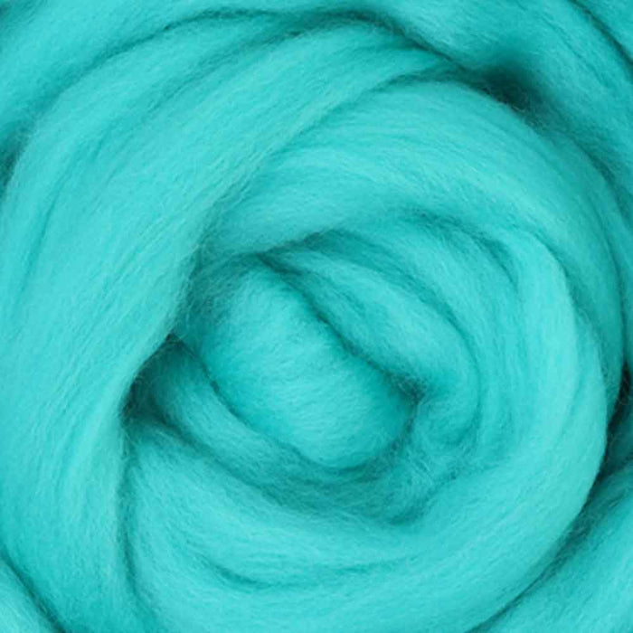 Ashford Corriedale wool top - Aqua