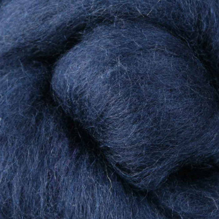 Ashford Corriedale wool top - Indigo