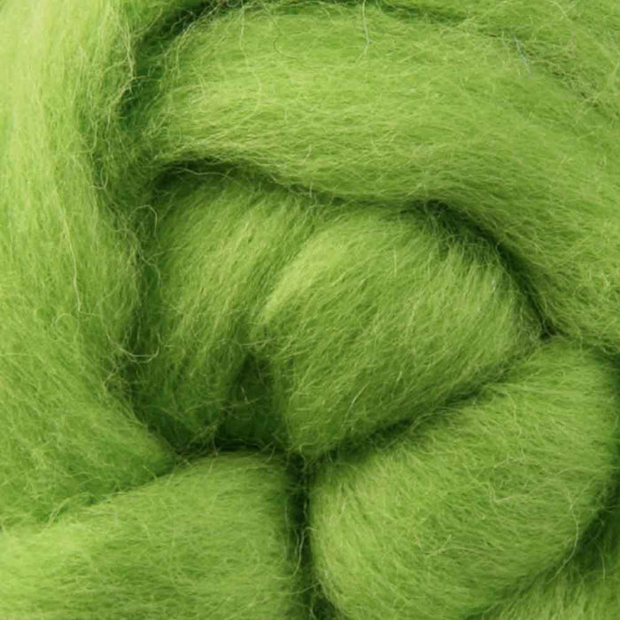 Ashford Corriedale wool top - Lime