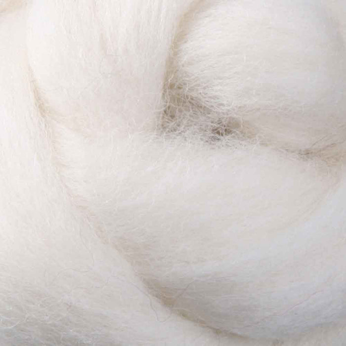 Ashford Corriedale wool top - Natural White