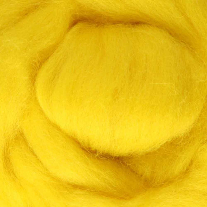Ashford Corriedale wool top - Yellow