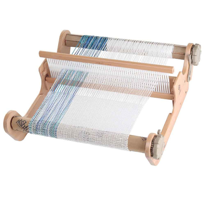 Rigid heddle loom for weaving the Ashford Caterpillar Cotton scarf