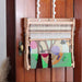 Ashford table tapestry loom displayed with wall tapestry hanging