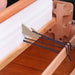 Ashford threading hook used on a rigid heddle loom
