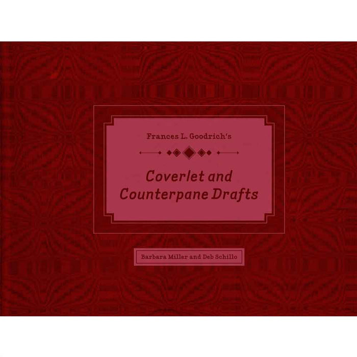 Cover of Frances L. Goodrich’s Coverlet and Counterpane Drafts, a historic overshot weaving reference book
