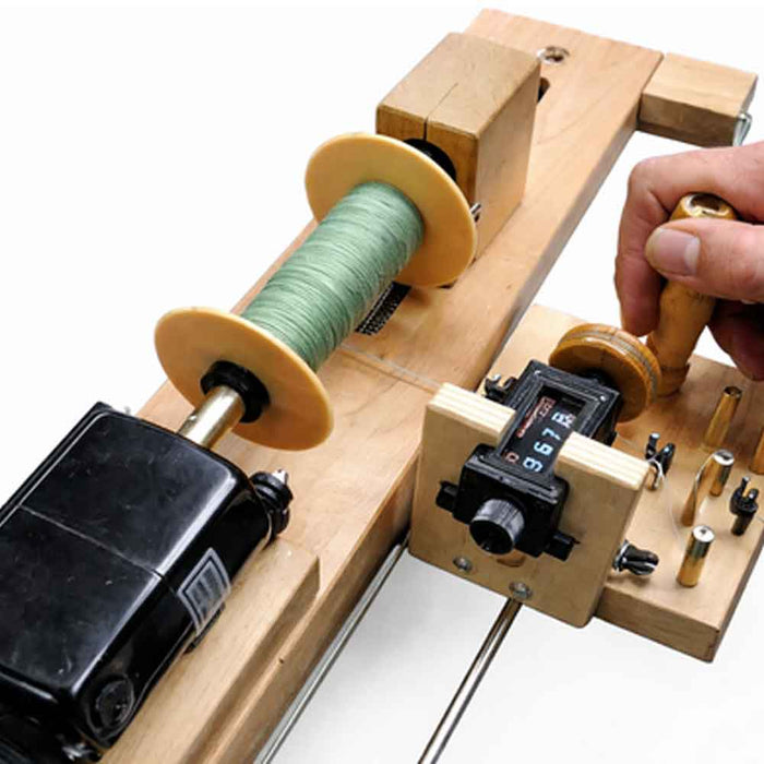 Leclerc electric bobbin winder with tension control and integrated yard counter