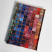 textile inspired notebook with magnetic cover