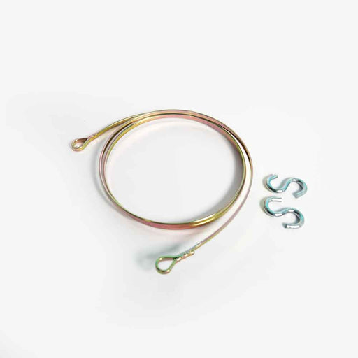 Leclerc loom brake band with S-hooks for tension control on weaving looms