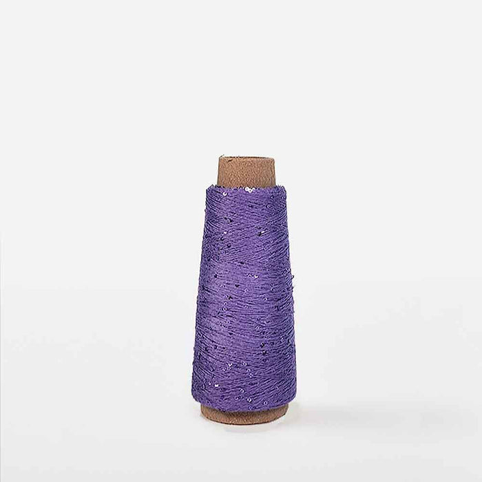 Purple spool of Creative Make It Blümchen paper yarn by Rico Yarns – textured and lightweight for decorative textile projects