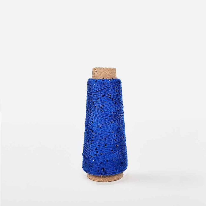 Blue spool of Creative Make It Blümchen paper yarn by Rico Yarns – textured and lightweight for decorative textile projects