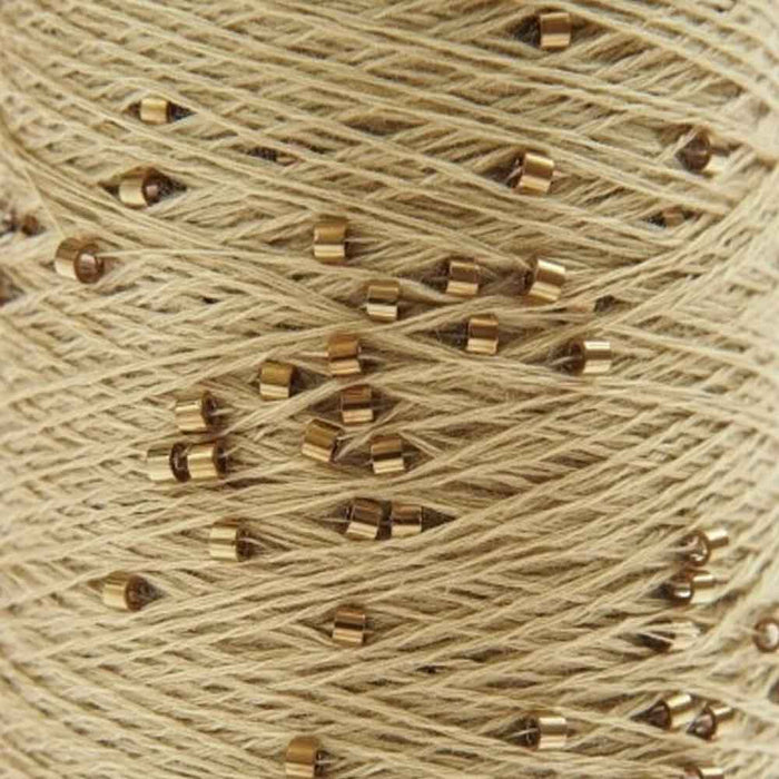 Creative Make It Perlchen decorative beaded thread in Gold by Rico Yarns