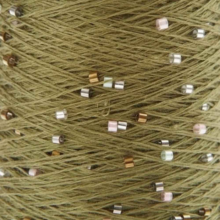 Creative Make It Perlchen decorative beaded thread in Olivin Multicolour by Rico Yarns
