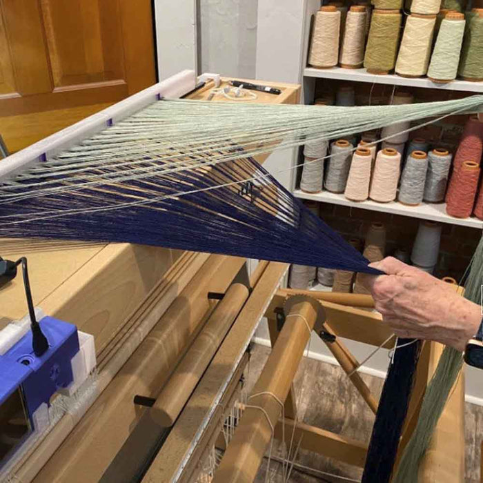 Raddle and Double Warp Helping Hands installed on a Louet loom