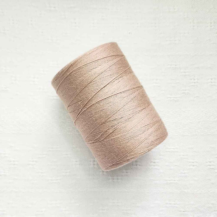 Beige 4/8 cotton weaving yarn cone by Maurice Brassard