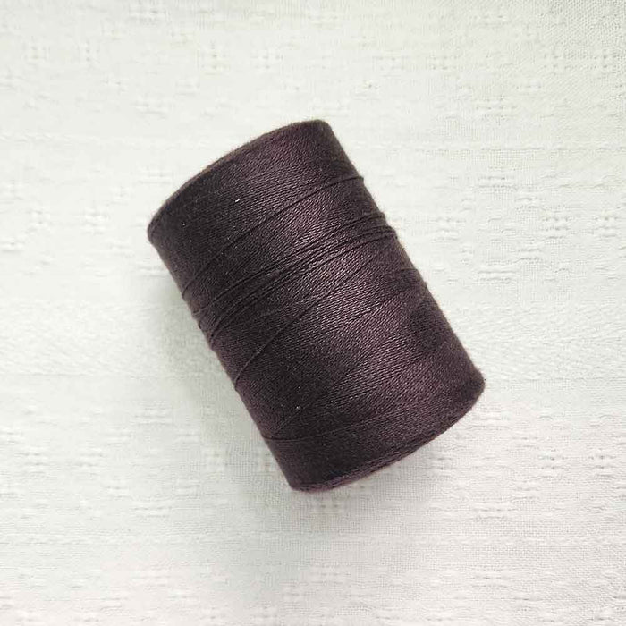 Brun fonce 4/8 cotton weaving yarn cone by Maurice Brassard