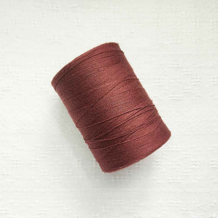 Brun moyen 4/8 cotton weaving yarn cone by Maurice Brassard