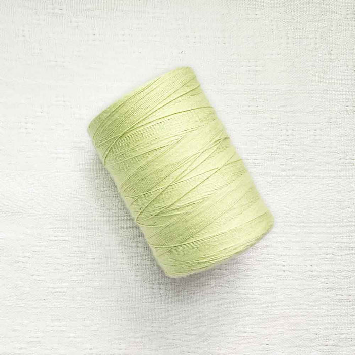 Lime 4/8 cotton weaving yarn cone by Maurice Brassard