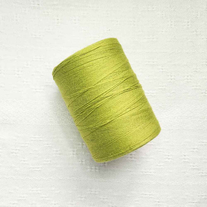 Limette pale 4/8 cotton weaving yarn cone by Maurice Brassard