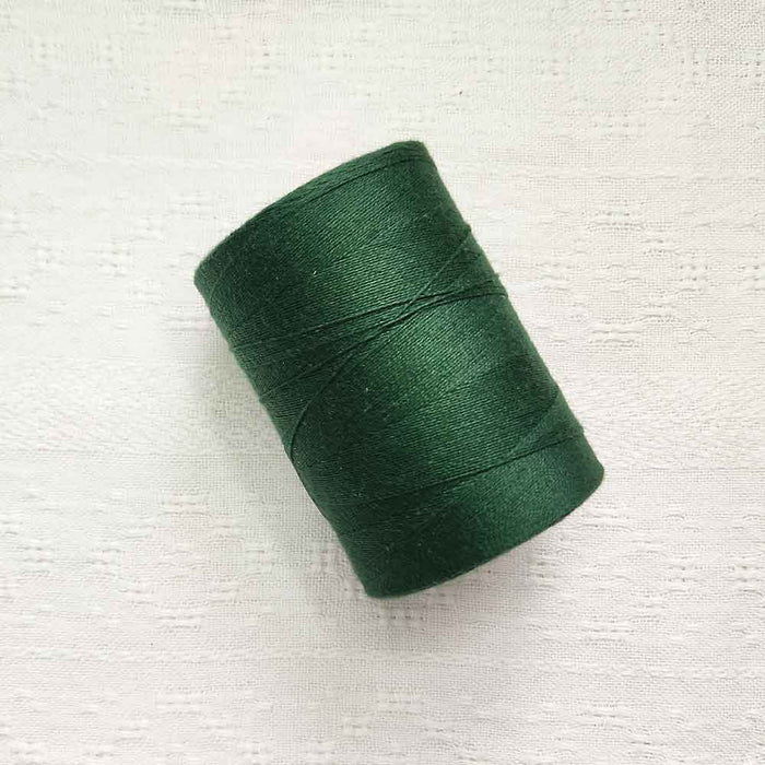 Olive fonce 4/8 cotton weaving yarn cone by Maurice Brassard