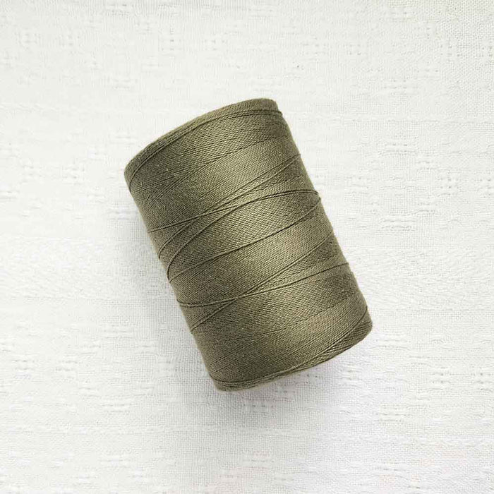 Olive 4/8 cotton weaving yarn cone by Maurice Brassard