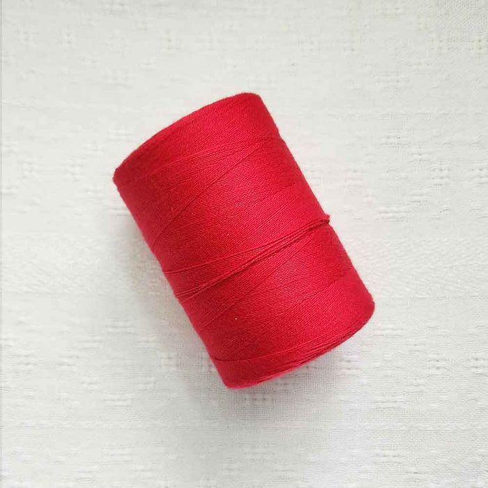 Scarlet 4/8 cotton weaving yarn cone by Maurice Brassard
