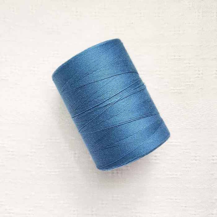 Vieux bleu 4/8 cotton weaving yarn cone by Maurice Brassard
