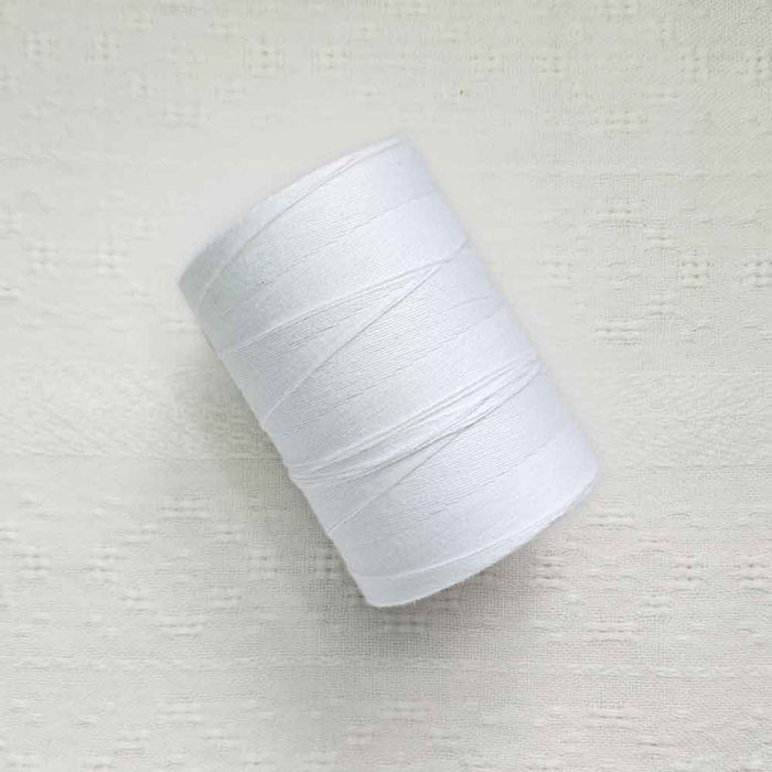 White 4/8 cotton weaving yarn cone by Maurice Brassard
