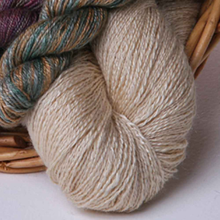 Ashford Tussah silk yarn spun with Tussah silk top