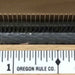 Close-up of the centering tape graduations used to measure from the center of the loom.
