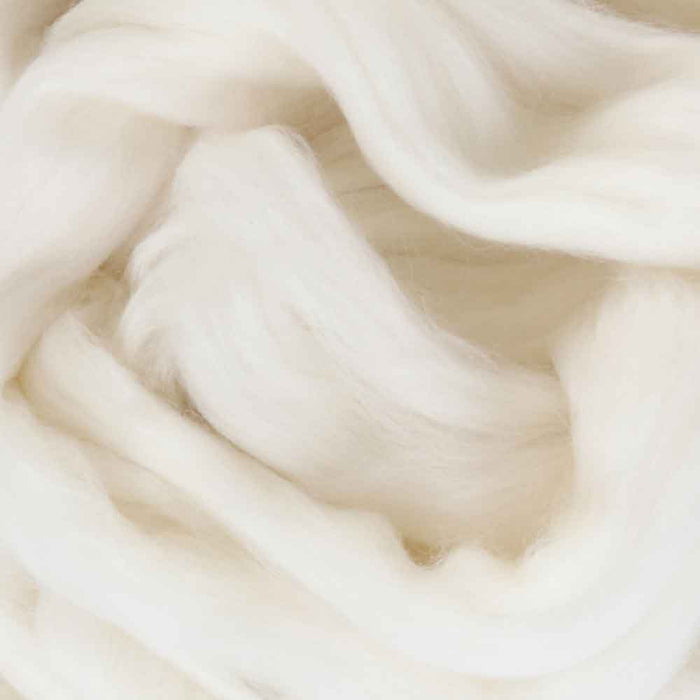 Close-up of Ashford Merino wool top 19 micron