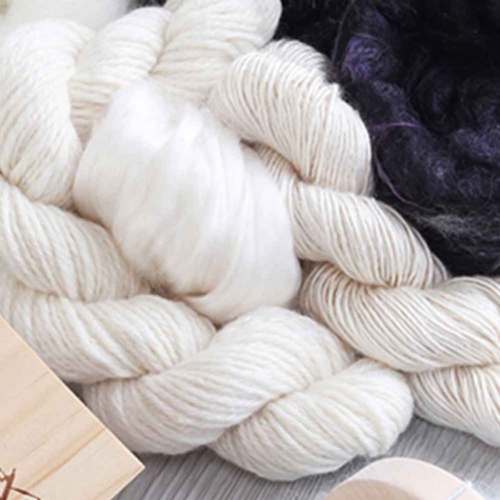 Natural White Polwarth Wool Top | 21 Micron Combed Spinning Fiber