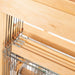 Close-up of reed and heddles on Harrisville Designs floor loom