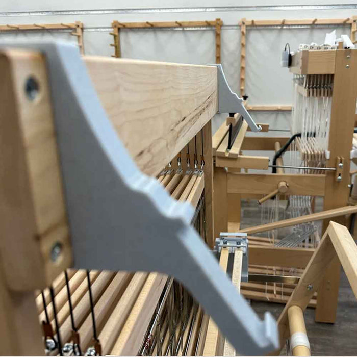 Lofty Fiber Helping Hands installed on a Harrisville Designs loom
