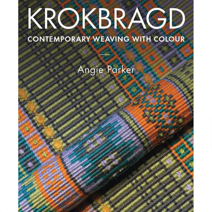 Cover of the book “Krokbragd: Contemporary Weaving With Colour” by Angie Parker, Norwegian textured weaving technique