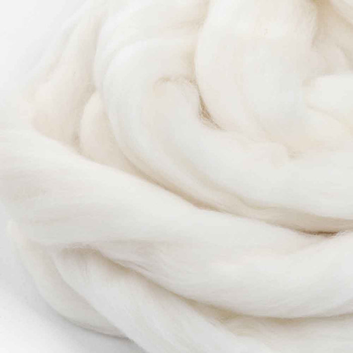 Natural white 19 micron Merino wool fibre by Ashford