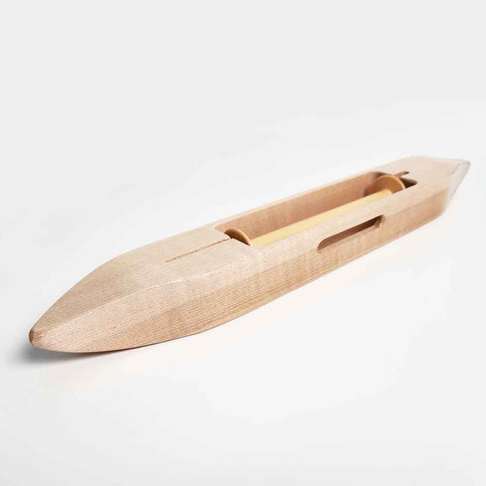 Profile view of Leclerc large boat shuttle designed for 100 inch weaving looms