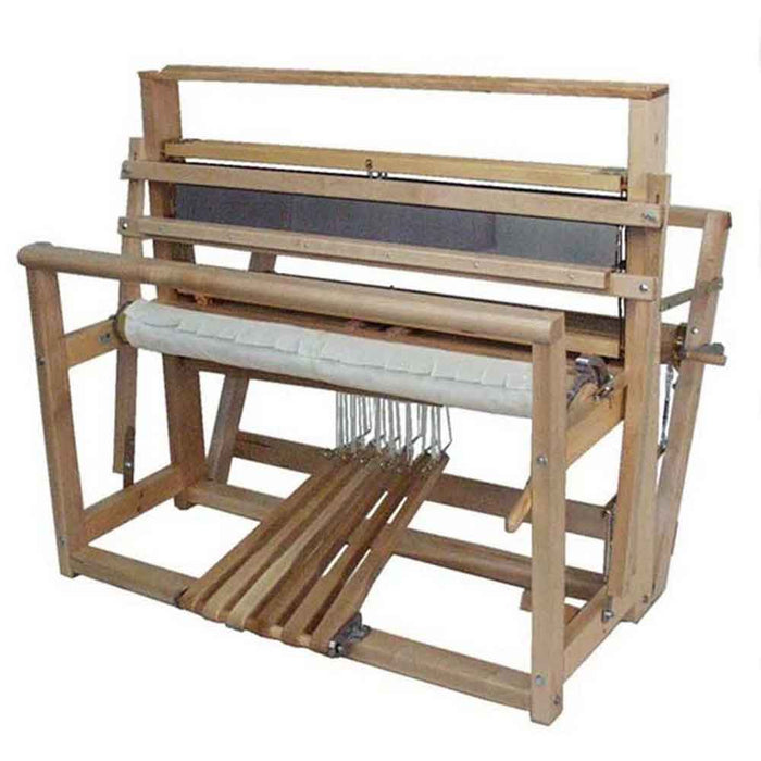 Leclerc Nilus 4-shaft jack-type floor loom, foldable to 25 inches, sturdy weaving loom available in 27, 36, 45 and 60 inch weaving widths