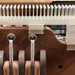 Close-up of Lofty Fiber raddle clips on an Ashford loom
