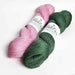 log cabin milleraie weaving kit Lady Slipper and Basil combinations illustrating colour-and-weave effects