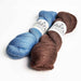 log cabin milleraie weaving kit Sand and Ice Blue combinations illustrating colour-and-weave effects