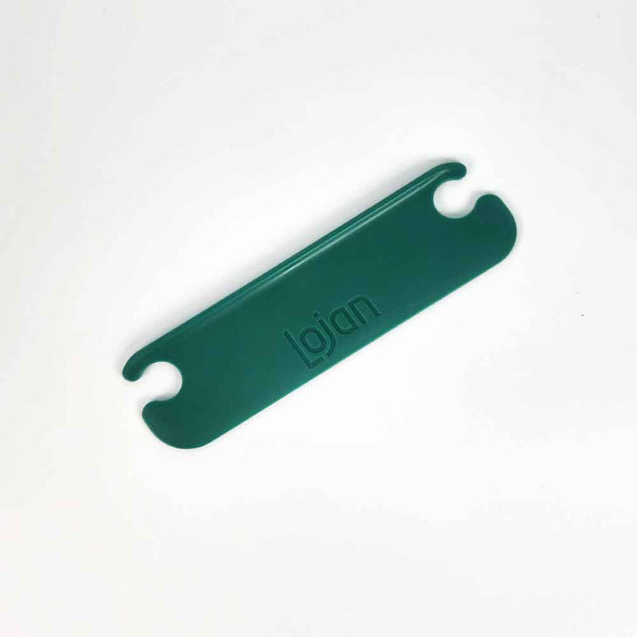 Green Lojan inkle weaving shuttle for band and trim weaving