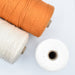 Mayu weaving kit yarn cones in cayenne, natural, and white linen – Tisse et File